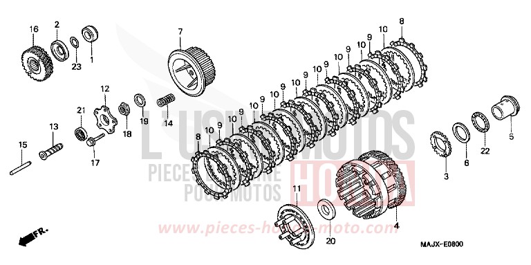 KUPPLUNG von Pan-European ABS MIDDY BLUE METTALIC (B162) von 2000
